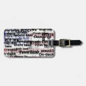 Étiquette À Bagage La gloire du baseball | Mots du drapeau américain  (Devant horizontal)