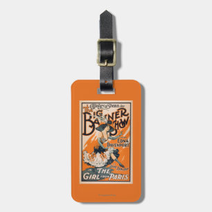 Étiquette À Bagage La grande exposition de bannière "la fille de