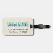 Étiquette À Bagage La grande vague outre de l'étiquette faite sur (Dos horizontal)