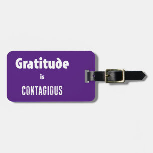 Étiquette À Bagage La Gratitude Est Contagieuse
