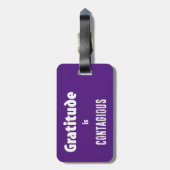 Étiquette À Bagage La Gratitude Est Contagieuse (Dos Vertical)