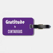 Étiquette À Bagage La Gratitude Est Contagieuse (Dos horizontal)