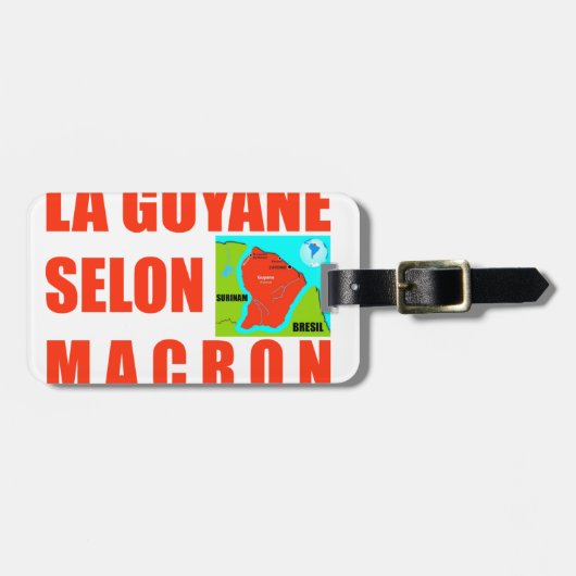 Étiquette À Bagage La Guyane selon Macron est une île (Devant horizontal)