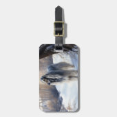 Étiquette À Bagage La Hanche Afghane Laisser Neige Noël (Devant Vertical)