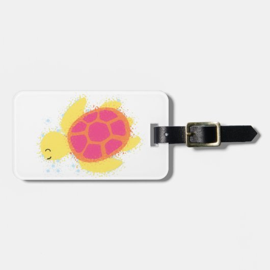Étiquette À Bagage La jolie tortue de mer (Devant horizontal)