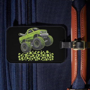 Étiquette À Bagage La journée de la Saint-Patrick Monster Truck Lucky