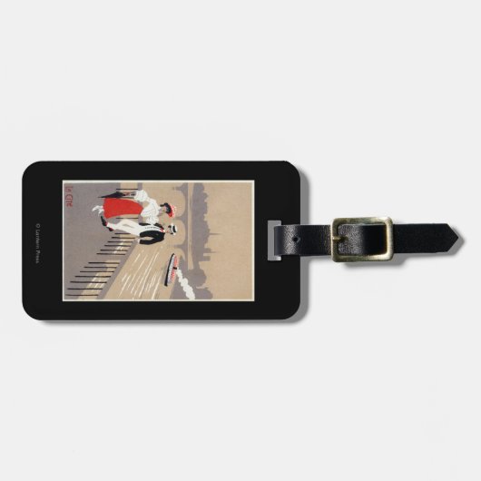 Étiquette À Bagage La La citent la scène d'art déco (Devant horizontal)