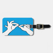 Étiquette À Bagage La langue des signes américaine d'ASL INTERPRÈTENT (Devant horizontal)