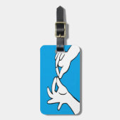 Étiquette À Bagage La langue des signes américaine d'ASL INTERPRÈTENT (Devant Vertical)