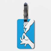 Étiquette À Bagage La langue des signes américaine d'ASL INTERPRÈTENT (Dos Vertical)