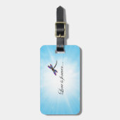 Étiquette À Bagage La libellule "AMOUR est Forever " (Devant Vertical)