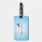 Étiquette À Bagage La libellule "AMOUR est Forever " (Dos Vertical)