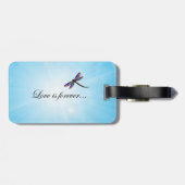 Étiquette À Bagage La libellule "AMOUR est Forever " (Dos horizontal)
