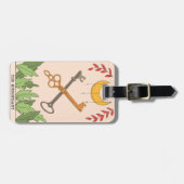 Étiquette À Bagage La lune de la carte tarot de l'Hierophant (Devant horizontal)