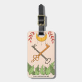 Étiquette À Bagage La lune de la carte tarot de l'Hierophant (Devant Vertical)