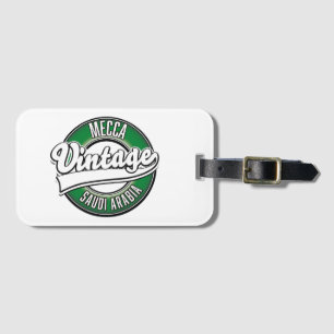 Étiquette À Bagage La Mecque arabie saoudite logo vintage