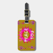 Étiquette À Bagage La Paix Inspirante Soyez Avec Vous Design Vector A (Devant Vertical)