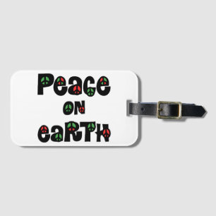 Étiquette À Bagage La Paix sur Terre Noël
