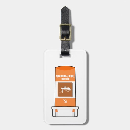 Étiquette À Bagage La pêche est ma drogue (Devant Vertical)