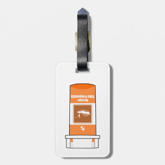 Étiquette À Bagage La pêche est ma drogue (Dos Vertical)