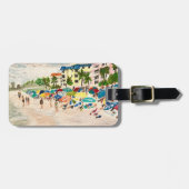 Étiquette À Bagage La peinture de la plage de Fort Myer (Devant horizontal)