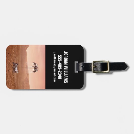 Étiquette À Bagage La Persévérance Arrive En Toute Sécurité Sur Mars. (Devant horizontal)