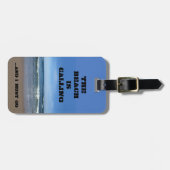 Étiquette À Bagage La plage appelle... et je dois y aller. (Devant horizontal)