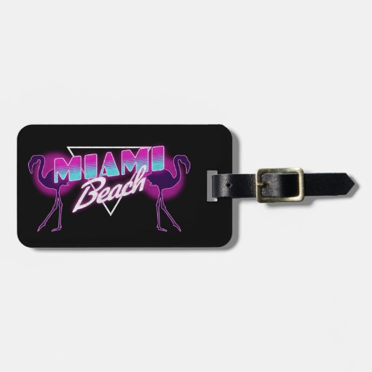 Étiquette À Bagage La plage de Miami (Devant horizontal)