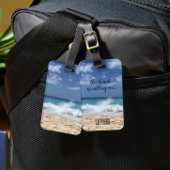 Étiquette À Bagage La plage m'appelle le paradis tropical