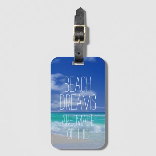 Étiquette À Bagage La plage rêve l'étiquette de sac avec l'insertion (Devant Vertical)