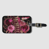 Étiquette À Bagage La plaque florale de Michelle (Devant Horizontal)