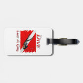 Étiquette À Bagage La plongée sous-marine comme une fille (Dos horizontal)