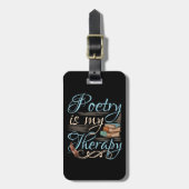 Étiquette À Bagage La poésie est ma thérapie mignonne poète écrivain (Devant Vertical)