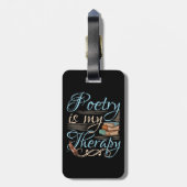 Étiquette À Bagage La poésie est ma thérapie mignonne poète écrivain (Dos Vertical)