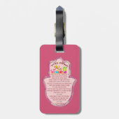 Étiquette À Bagage La prière du voyageur sur l'étiquette hébreue de (Dos Vertical)