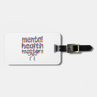 Étiquette À Bagage 🌸 La santé mentale, ça compte Design floral