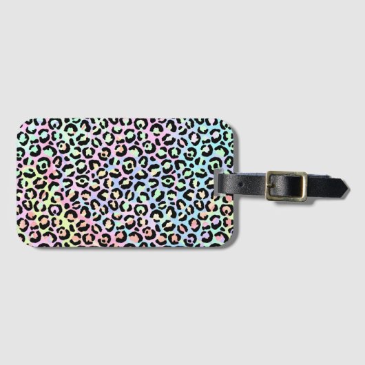 Étiquette À Bagage La série Léopard Iridescent Design 5 (Devant Horizontal)