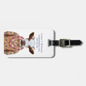 Étiquette À Bagage La vache à chemise hawaïenne | ajoutent votre nom (Devant horizontal)