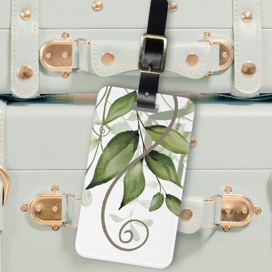 Étiquette À Bagage La verdure tropicale