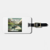 Étiquette À Bagage La vie à la retraite est bon canot (Devant horizontal)