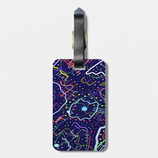 Étiquette À Bagage La vie dans l'espace (Dos Vertical)