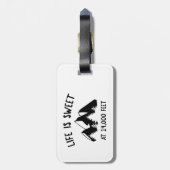 Étiquette À Bagage La Vie Est Douce À 4 000 Pieds (Dos Vertical)