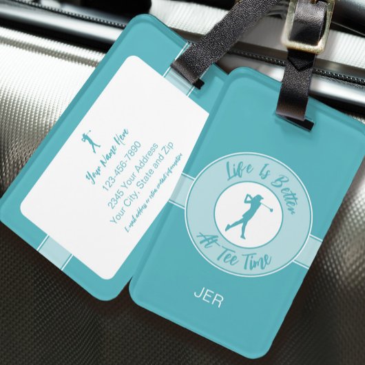Étiquette À Bagage La vie est meilleure à l'heure du tee personnalisé