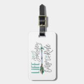 Étiquette À Bagage La vie est un voyage Profitez de la promenade Boho (Devant Vertical)