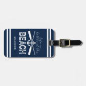 Étiquette À Bagage La vie nautique est meilleure au nom de la plage (Devant horizontal)