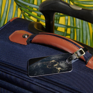 Étiquette À Bagage La Ville Éclairait Le Japon La Nuit.