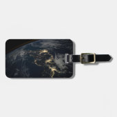 Étiquette À Bagage La Ville Éclairait Le Japon La Nuit. (Devant horizontal)