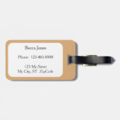 Étiquette À Bagage Laboratoire de chiens de trieuse du Labrador jaune (Dos horizontal)