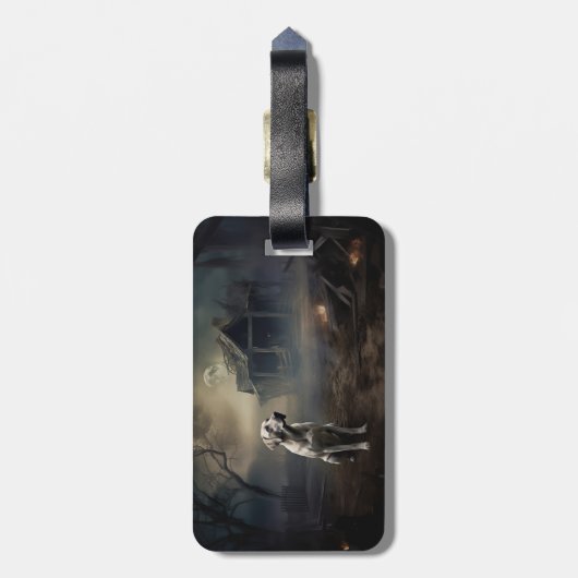 Étiquette À Bagage Labrador Halloween (Dos Vertical)