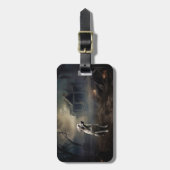 Étiquette À Bagage Labrador Halloween Épouvantable (Devant Vertical)